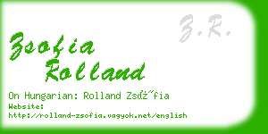 zsofia rolland business card